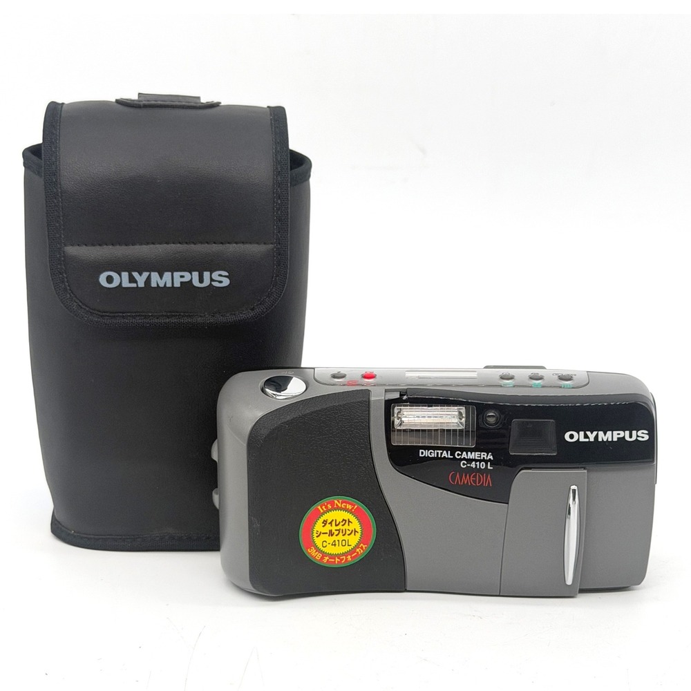 Olympus Camedia C-410L Digital Camera Vintage 5mm f2.8 Lens W/ Case Tested RARE
